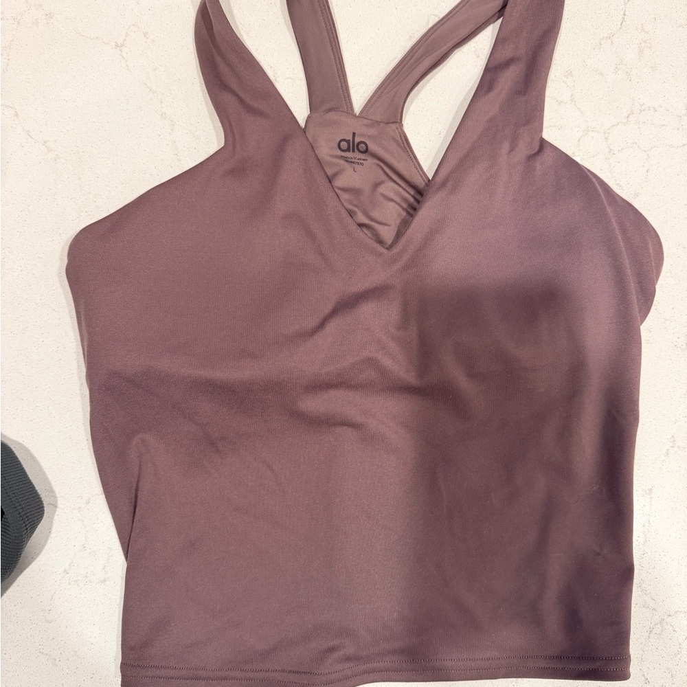 ALO Yoga Women's Dusty Purple Sports Bra - Picture 2 of 3